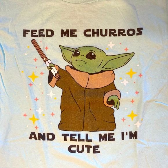 EUC Friday Apparel Grogu Churros T-Shirt - size Youth Small - Picture 3 of 4